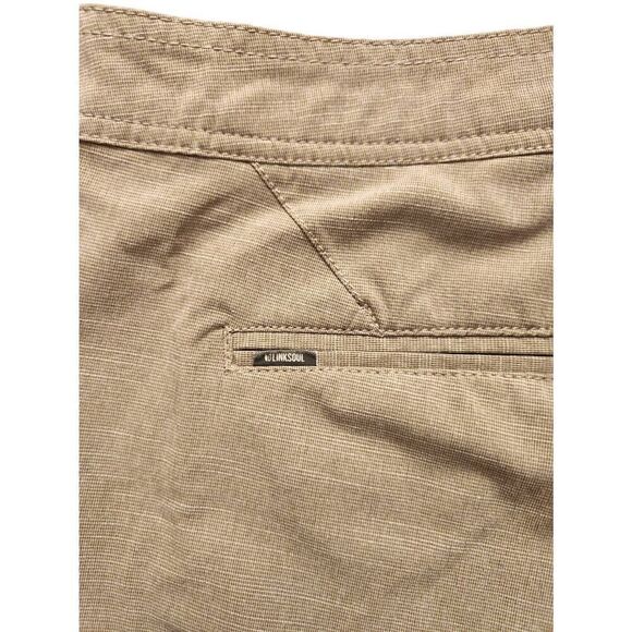 LINKSOUL Performance Golf Shorts Mens 38x10 light beige Poly - Picture 5 of 12